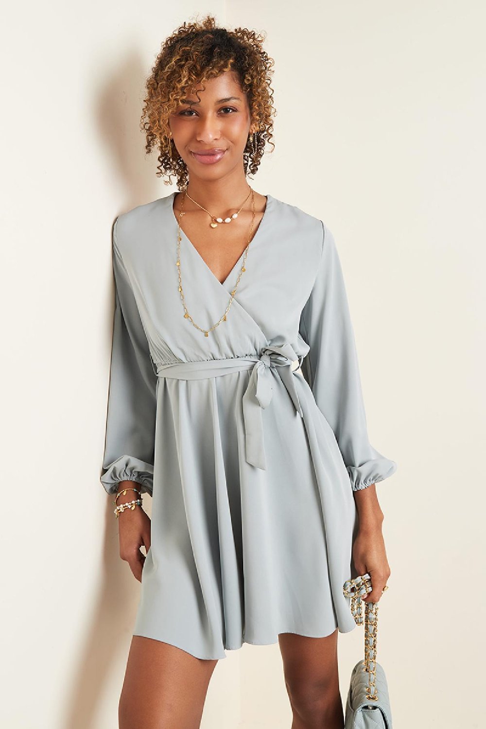 Chiffon dress Black S h5Picture5